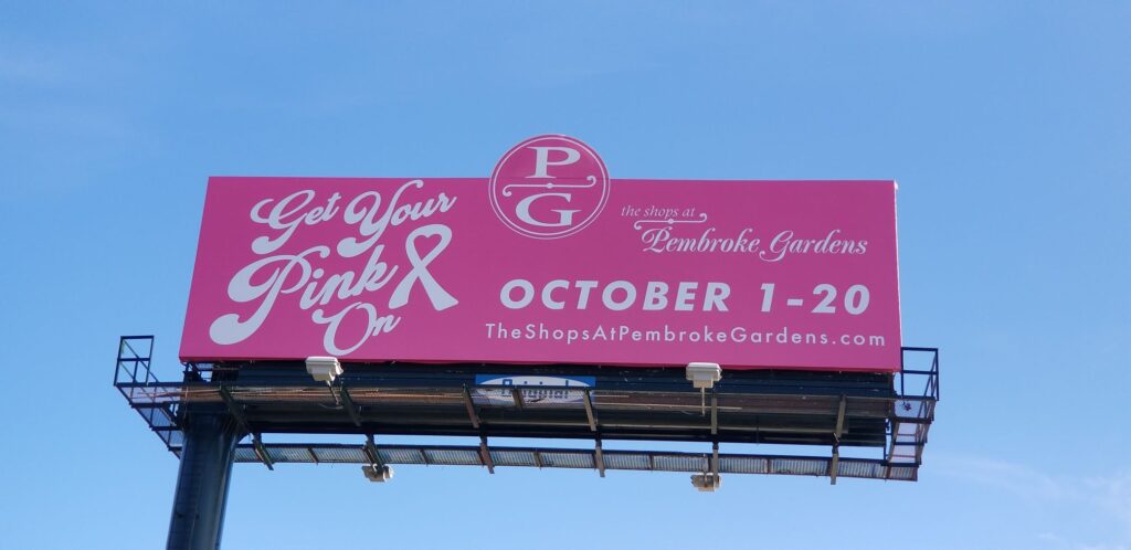 Pembroke Gardens Breast Cancer Billboard